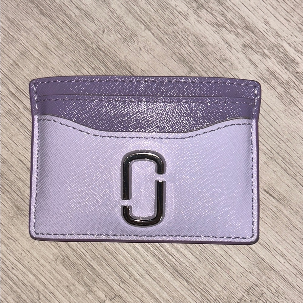 Marc Jacobs Purple Card Holder with Silver Accent
